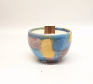 Small Pastel Abstract Candle