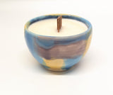 Small Pastel Abstract Candle