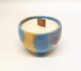 Small Pastel Abstract Candle