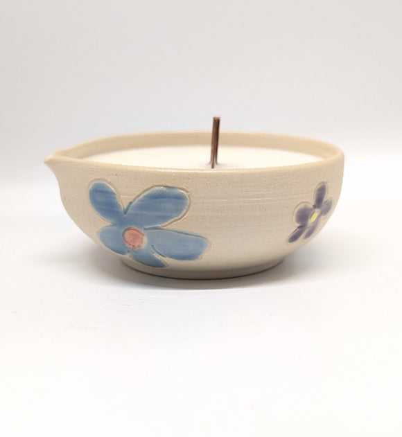 Large Flower Matcha Bowl Candle