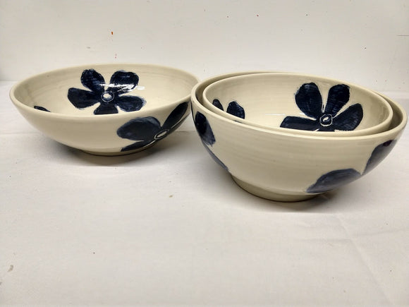 Blue Flower Bowl Set II