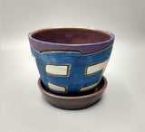 Purple and Blue Tag Planter