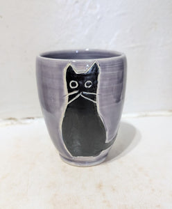 Sasha Cat Tumbler in purple