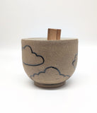 Cloud Candle in Brown Stoneware