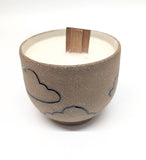 Cloud Candle in Brown Stoneware