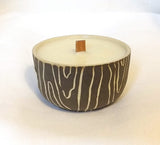Candle in Wood Grain pattern with Beach scent