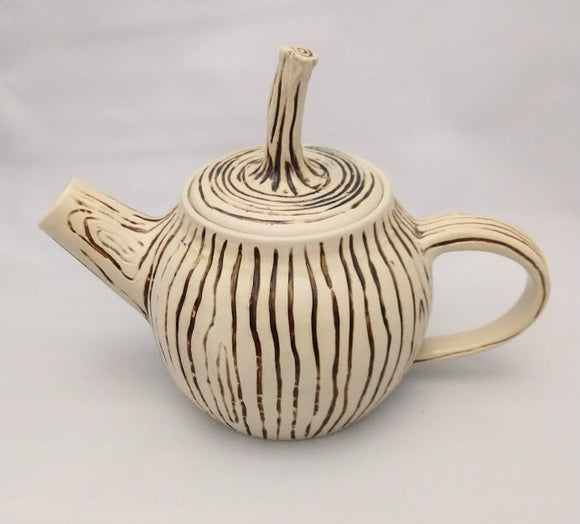 Light Wood grain tea pot