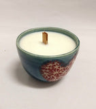Blue Heart Candle