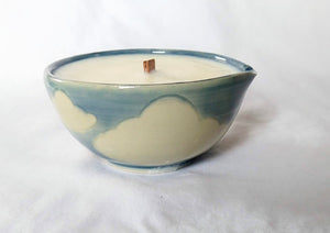 Spouted cloud bowl candle